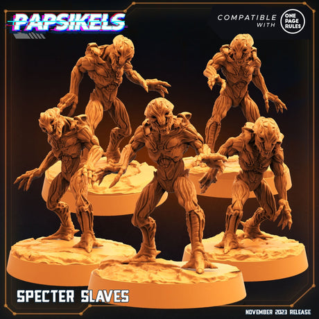 Spectre Slaves Miniature | Full Set All Models - Tabletop RPG & D&D miniature. Perfect for wargaming & collectors