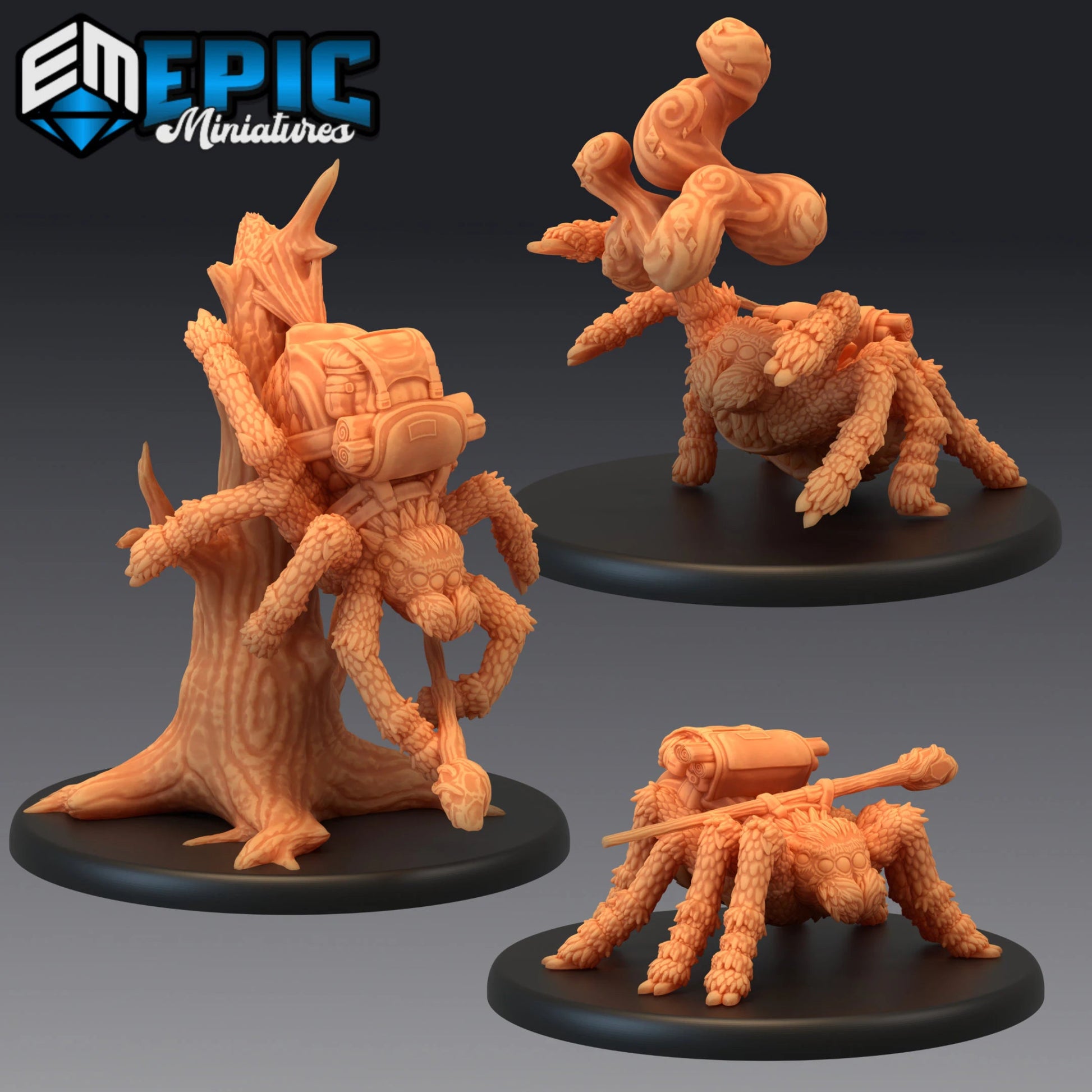 Spider Adventurer Miniature - Set of 3 - 28mm