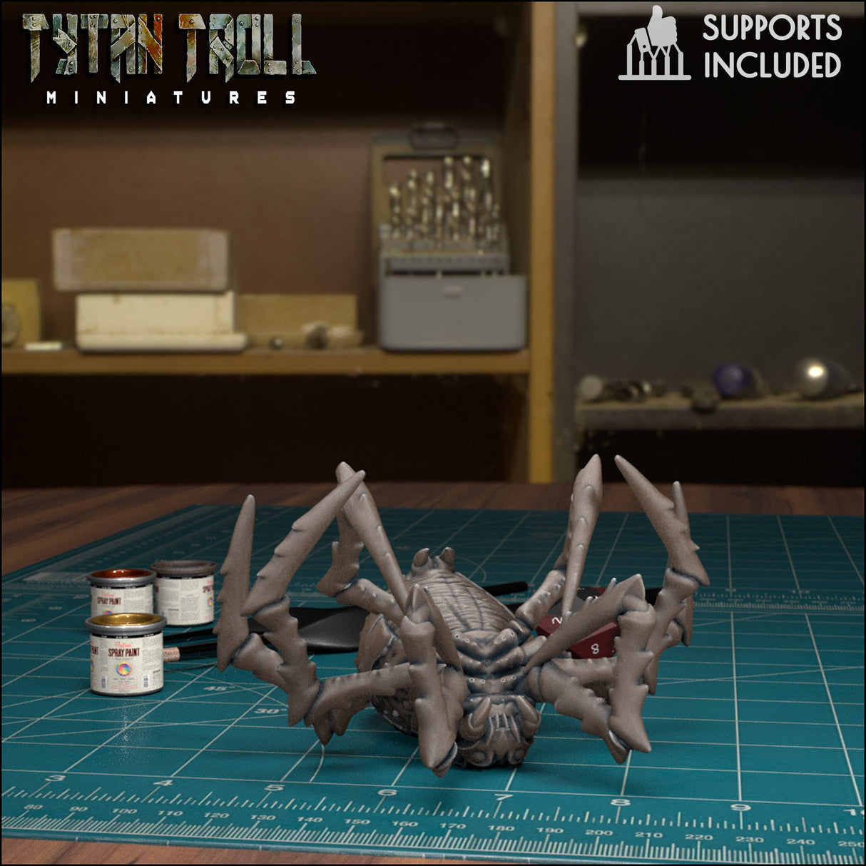 Spider Bundle Miniature | A - Tabletop RPG & D&D miniature. Perfect for wargaming & collectors