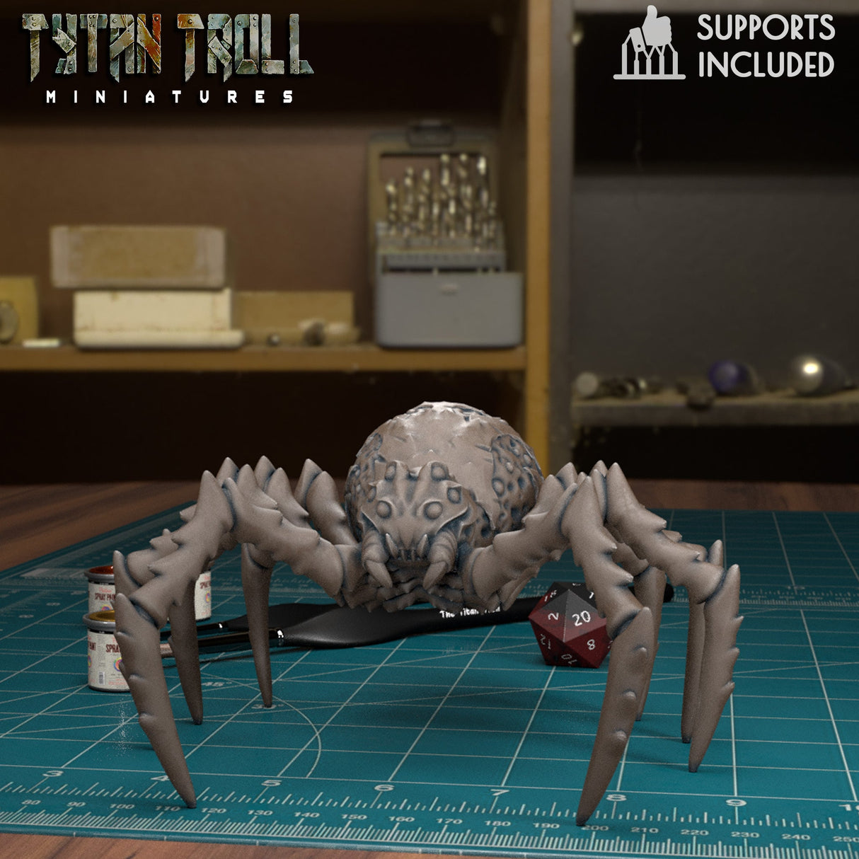 Spider Bundle Miniature | J - Tabletop RPG & D&D miniature. Perfect for wargaming & collectors