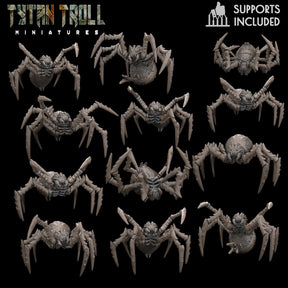 Spider Bundle Miniature | Set of 12 - Tabletop RPG & D&D miniature. Perfect for wargaming & collectors