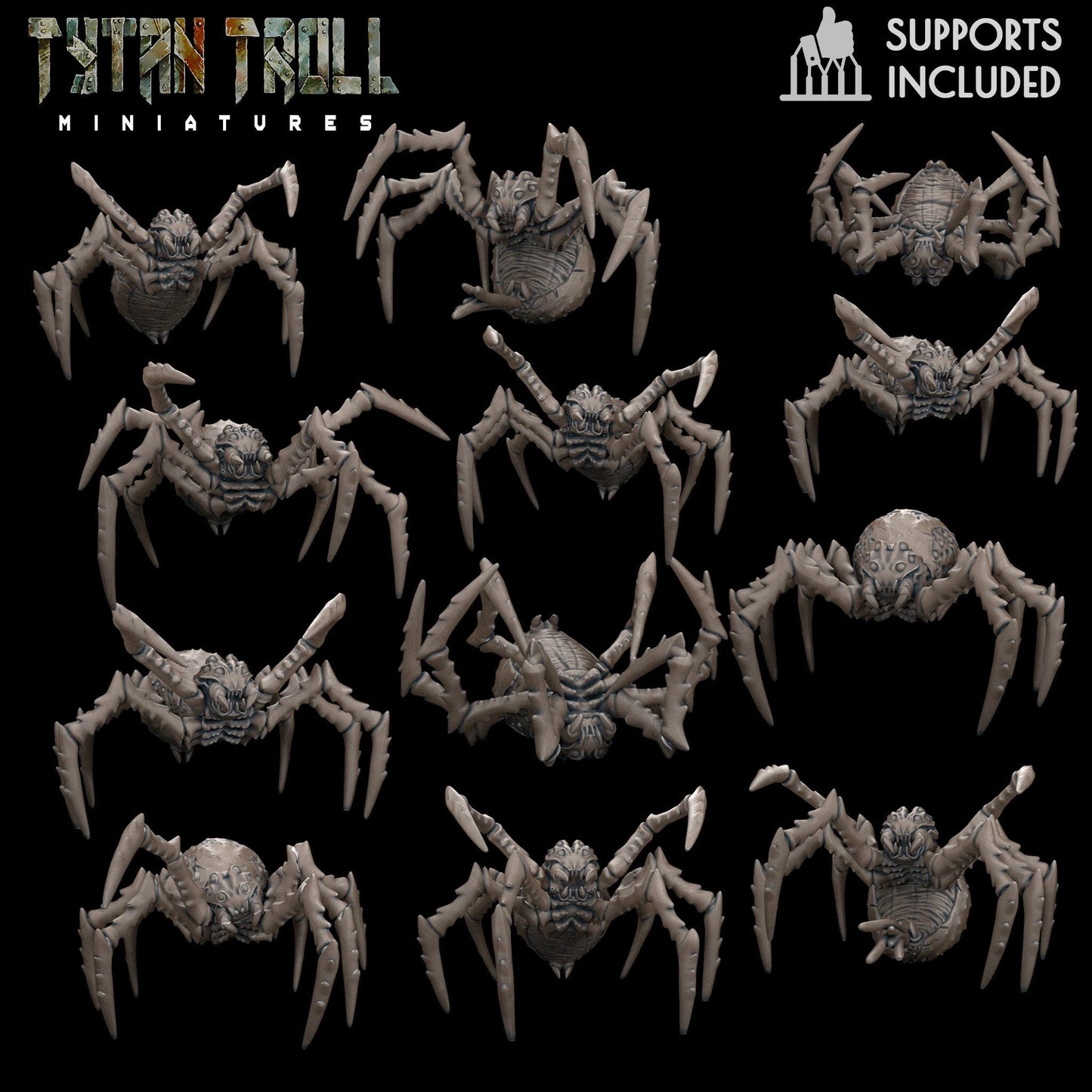 Spider Bundle Miniature - Set of 12 - 32mm