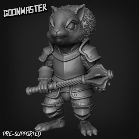 Squirel Knights Miniature | A - Tabletop RPG & D&D miniature. Perfect for wargaming & collectors