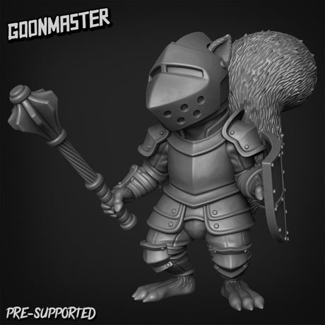 Squirel Knights Miniature | C - Tabletop RPG & D&D miniature. Perfect for wargaming & collectors