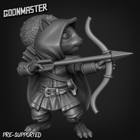 Squirrel Ranger Miniature | A - Tabletop RPG & D&D miniature. Perfect for wargaming & collectors
