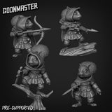 Squirrel Ranger Miniature | Set of 4 - Tabletop RPG & D&D miniature. Perfect for wargaming & collectors