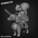 SquirelFolk Rider Paladin Miniature | A - Tabletop RPG & D&D miniature. Perfect for wargaming & collectors