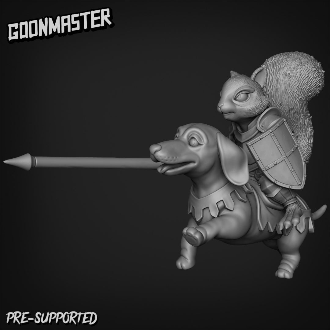 SquirelFolk Rider Paladin Miniature | B - Tabletop RPG & D&D miniature. Perfect for wargaming & collectors