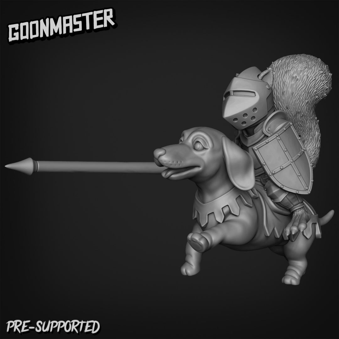 SquirelFolk Rider Paladin Miniature - B - 28mm