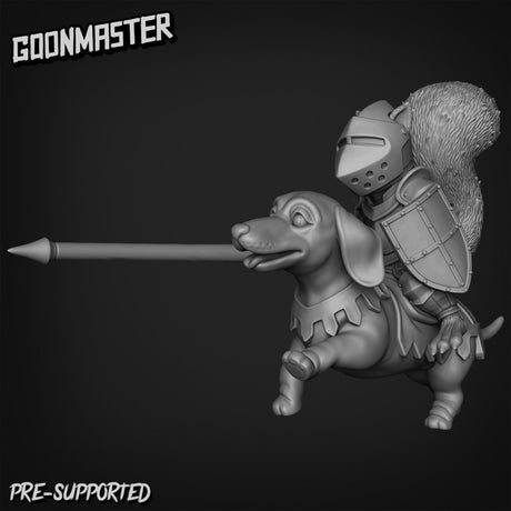 SquirelFolk Rider Paladin Miniature set 2 | B - Tabletop RPG & D&D miniature. Perfect for wargaming & collectors