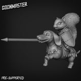 SquirelFolk Rider Paladin Miniature | B - Tabletop RPG & D&D miniature. Perfect for wargaming & collectors