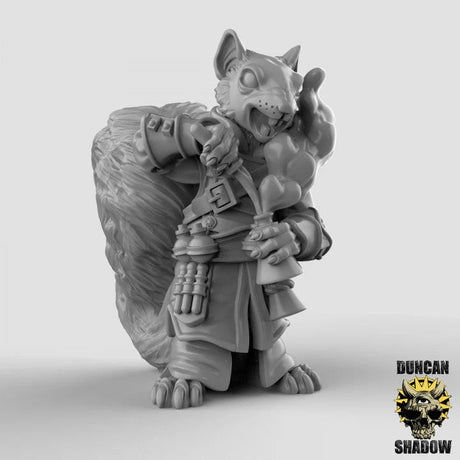 Squirrel Artificer Miniature | B - Tabletop RPG & D&D miniature. Perfect for wargaming & collectors