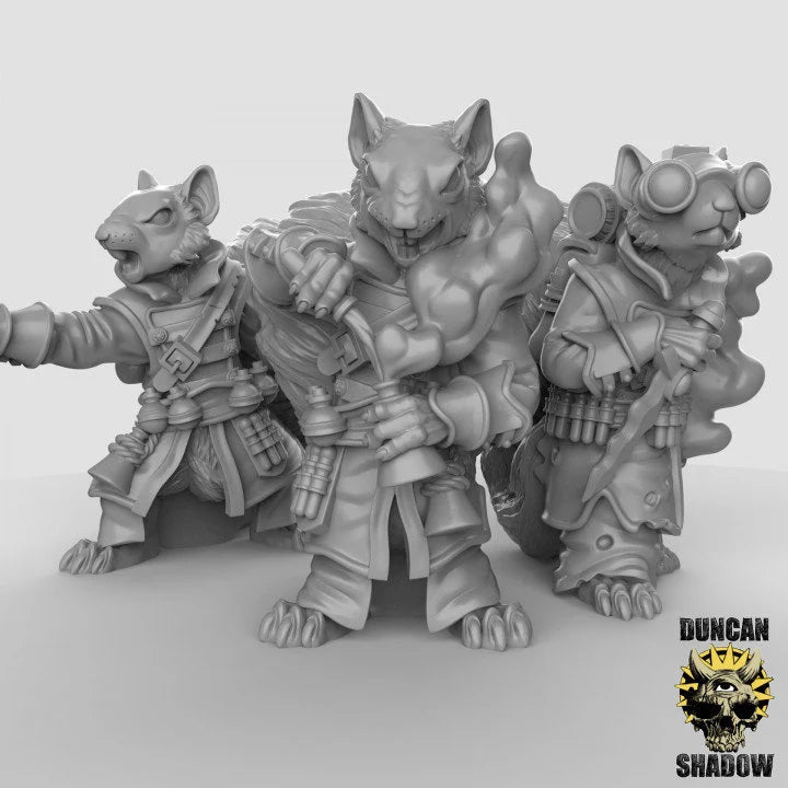 Squirrel Artificer Miniature - Set of 3 - 32mm