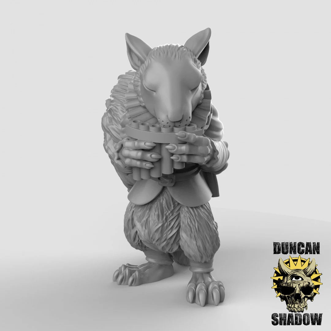 Squirrel Bard Miniature - C - 28mm