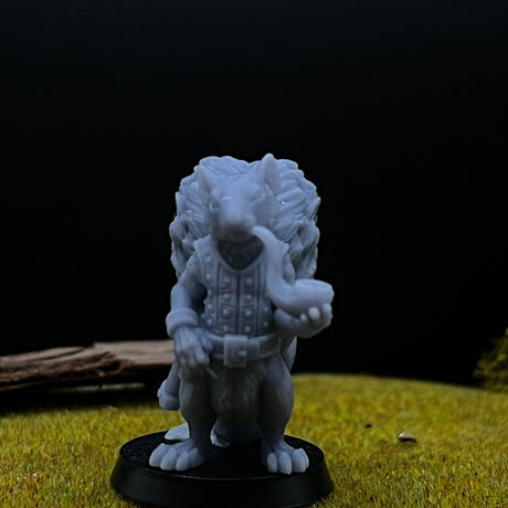 Squirrel Fighter Miniature | Set of 3 - Tabletop RPG & D&D miniature. Perfect for wargaming & collectors