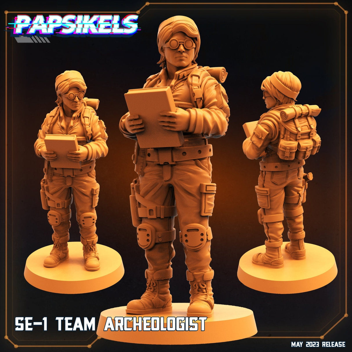 Star Enterance Expedition Team Miniature | Archeologist - Tabletop RPG & D&D miniature. Perfect for wargaming & collectors