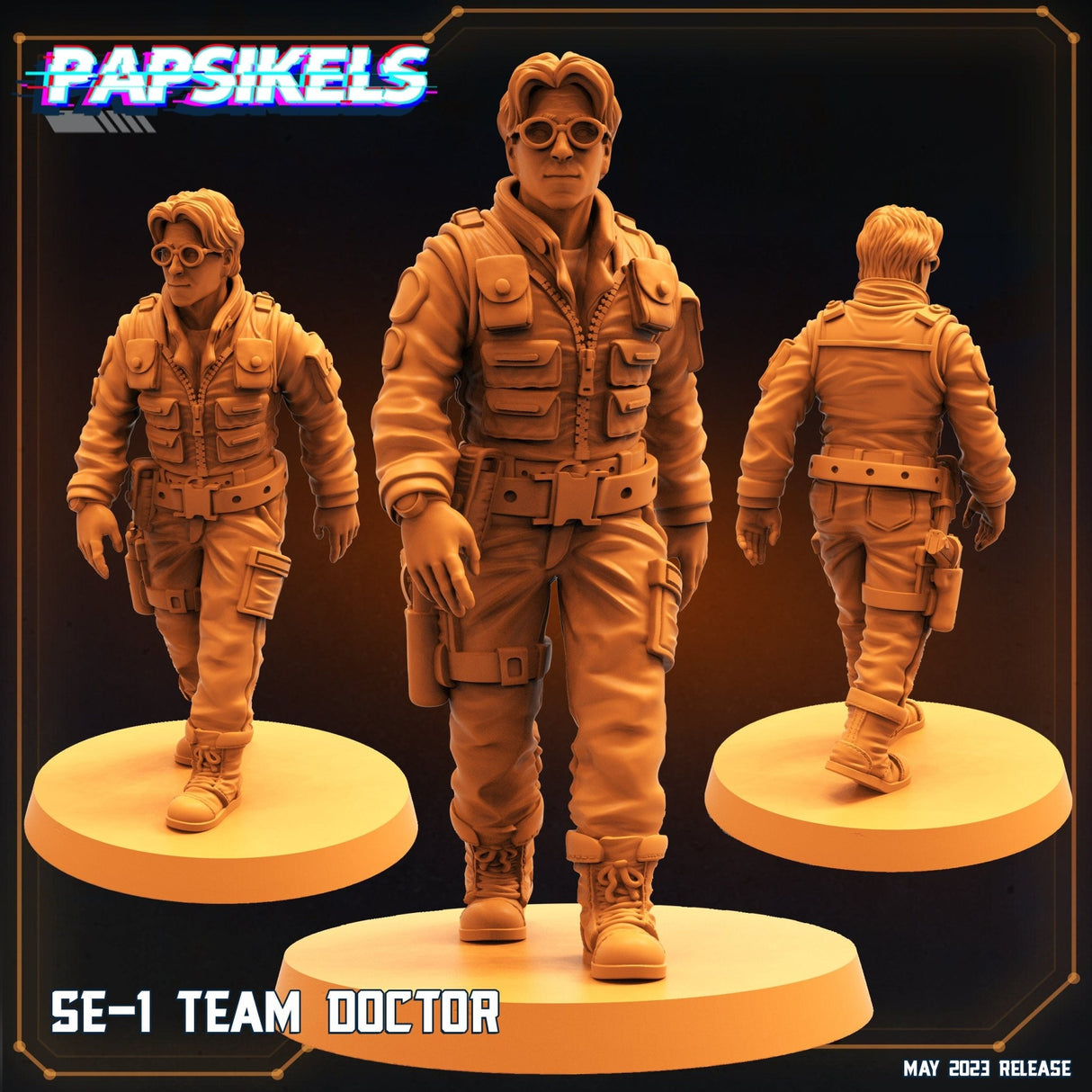 Star Enterance Expedition Team Miniature | Doctor - Tabletop RPG & D&D miniature. Perfect for wargaming & collectors