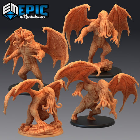 Star Spawn Miniature | Set of 4 - Tabletop RPG & D&D miniature. Perfect for wargaming & collectors