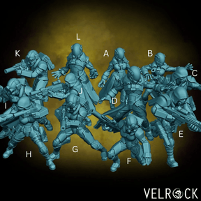 Stealth Team Miniature | Set of 8 - Tabletop RPG & D&D miniature. Perfect for wargaming & collectors