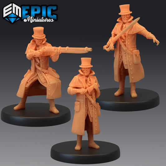 Steampunk Doctor Miniature - Set of 3 - 28mm