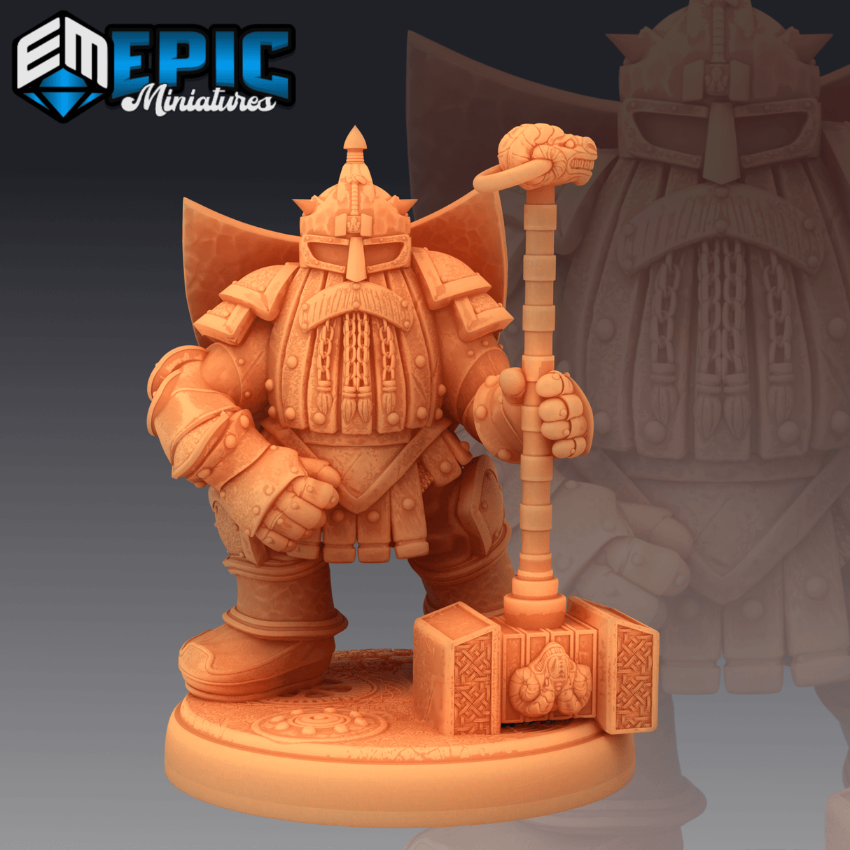 Steel Dwarf Miniature | A - Tabletop RPG & D&D miniature. Perfect for wargaming & collectors