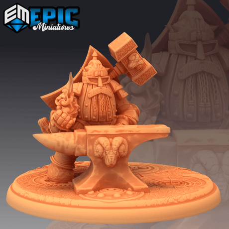 Steel Dwarf Miniature | C - Tabletop RPG & D&D miniature. Perfect for wargaming & collectors