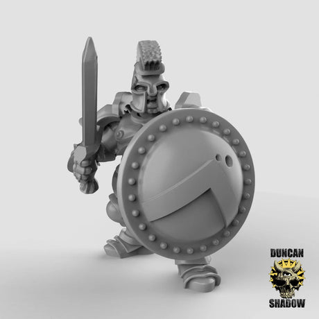 Storm Guard Miniature Greek sword and shield | B - Tabletop RPG & D&D miniature. Perfect for wargaming & collectors