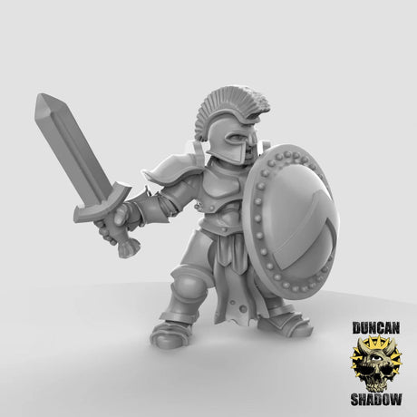 Storm Guard Miniature Greek sword and shield | C - Tabletop RPG & D&D miniature. Perfect for wargaming & collectors