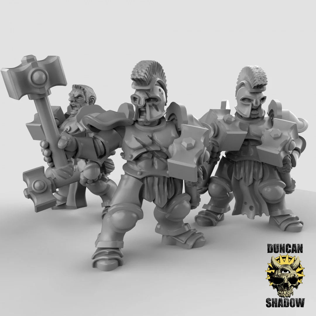 Storm Guard Miniature Greek hammersmiths | Set of 3 - Tabletop RPG & D&D miniature. Perfect for wargaming & collectors
