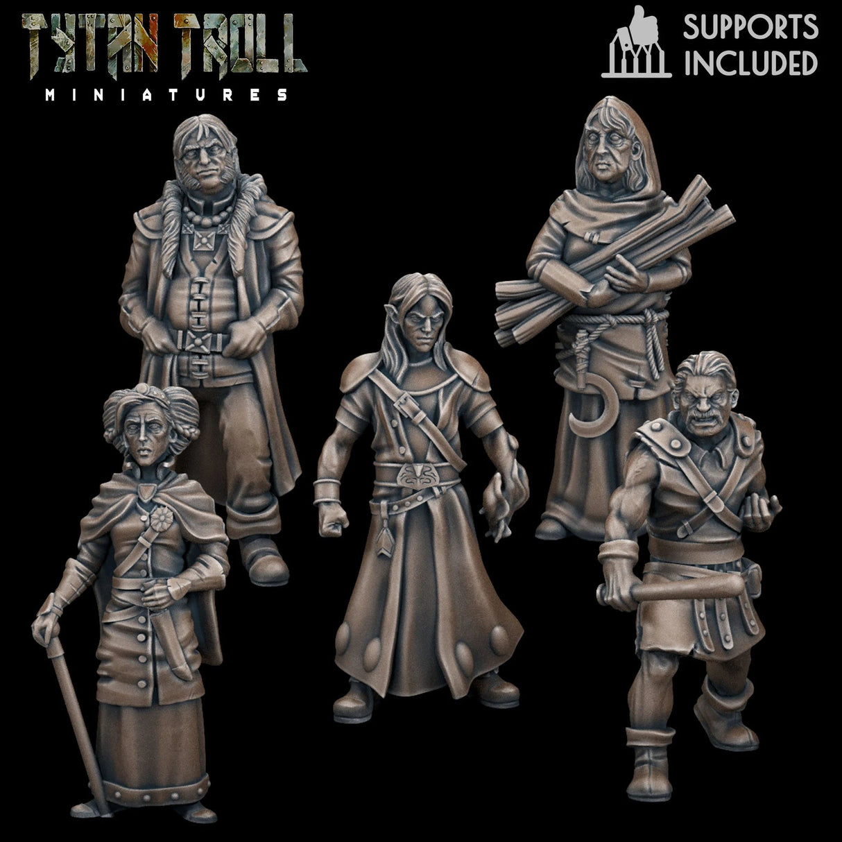 Strahd Bundle Miniature set 3 | Set of 5 - Tabletop RPG & D&D miniature. Perfect for wargaming & collectors
