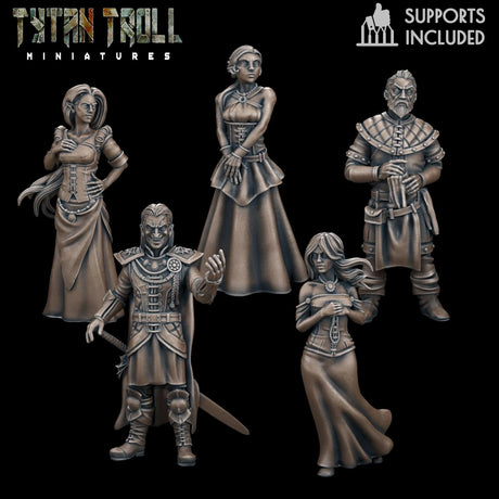Strahd Bundle Miniature set 4 | Set of 5 - Tabletop RPG & D&D miniature. Perfect for wargaming & collectors