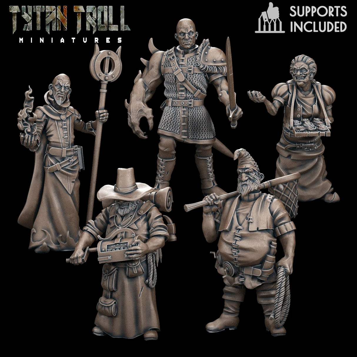 Strahd Bundle Miniature set 6 | Set of 5 - Tabletop RPG & D&D miniature. Perfect for wargaming & collectors