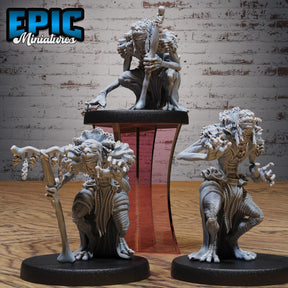 Swamp hag elder Miniature | Set of 3 - Tabletop RPG & D&D miniature. Perfect for wargaming & collectors