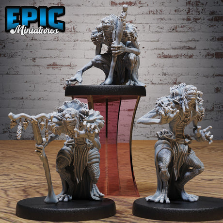 Swamp hag elder Miniature | Set of 3 - Tabletop RPG & D&D miniature. Perfect for wargaming & collectors