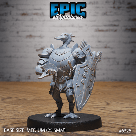 Swan Birdfolk Paladin Miniature | A - Tabletop RPG & D&D miniature. Perfect for wargaming & collectors