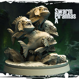 Swarm Piranhas Miniature | Piranha Swarm A - Tabletop RPG & D&D miniature. Perfect for wargaming & collectors