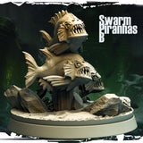 Swarm Piranhas Miniature | Piranha Swarm B - Tabletop RPG & D&D miniature. Perfect for wargaming & collectors