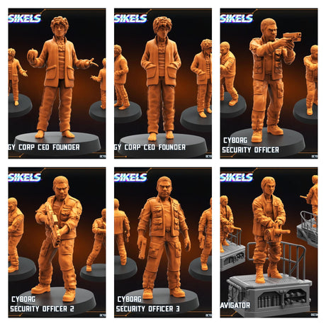 Synthetics & Leaders | All the Crew! - Tabletop RPG & D&D miniature. Perfect for wargaming & collectors