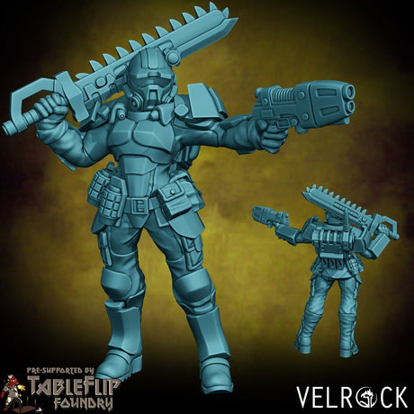 Tempest Guardsmen Miniature | A - Tabletop RPG & D&D miniature. Perfect for wargaming & collectors
