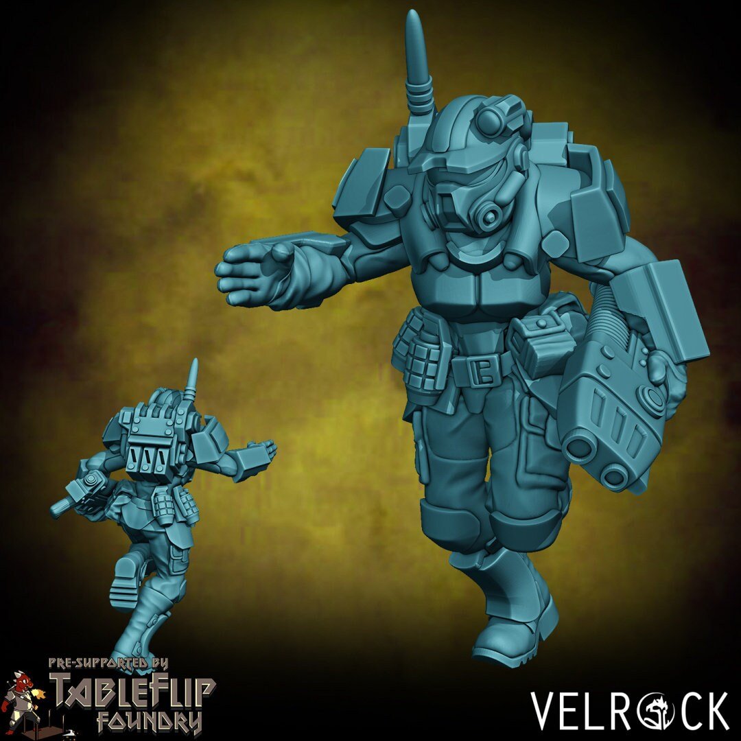 Tempest Guardsmen Miniature | E - Tabletop RPG & D&D miniature. Perfect for wargaming & collectors