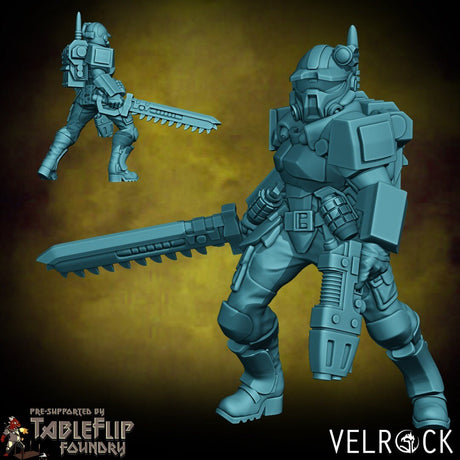 Tempest Guardsmen Miniature | F - Tabletop RPG & D&D miniature. Perfect for wargaming & collectors