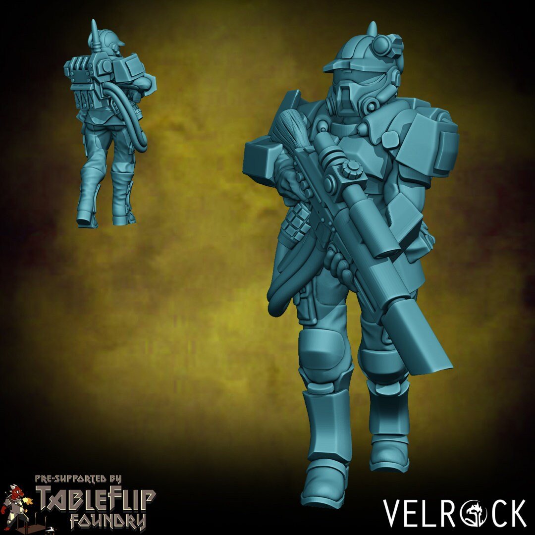 Tempest Guardsmen Miniature | H - Tabletop RPG & D&D miniature. Perfect for wargaming & collectors