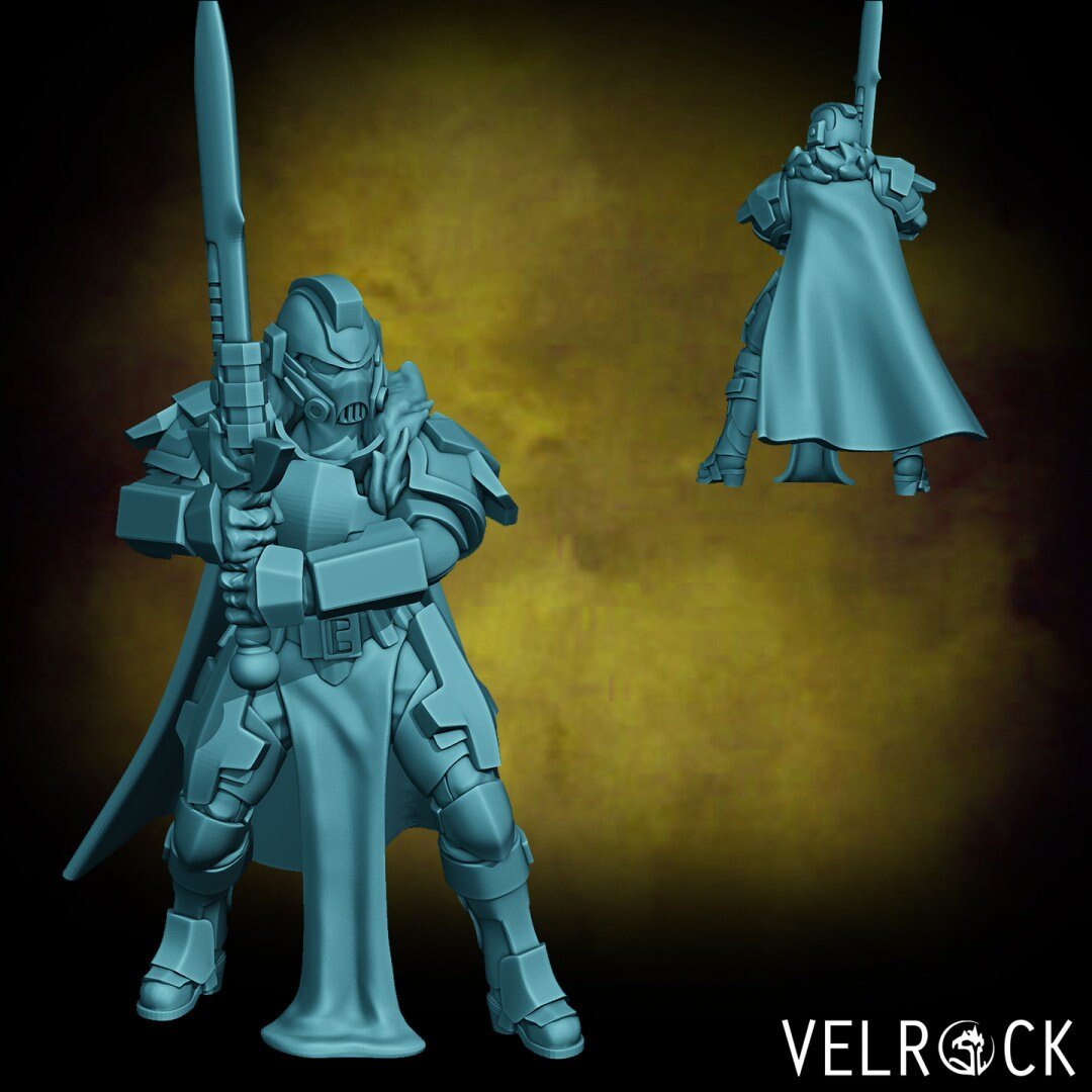 Tempest Paladin Miniature | B - Tabletop RPG & D&D miniature. Perfect for wargaming & collectors