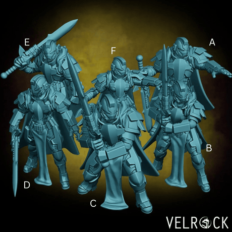 Tempest Paladin Miniature | Set of 6 - Tabletop RPG & D&D miniature. Perfect for wargaming & collectors