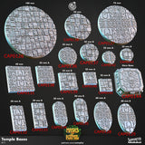 Temple Bases Miniature | 16pc 25mm - Tabletop RPG & D&D miniature. Perfect for wargaming & collectors