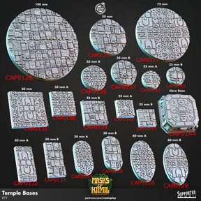 Temple Bases Miniature | 16pc 25mm - Tabletop RPG & D&D miniature. Perfect for wargaming & collectors