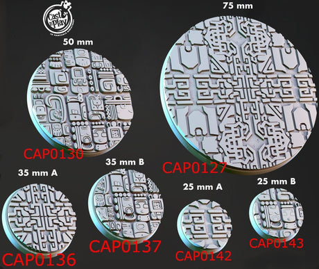 Temple Bases Miniature | 16pc 25mm - Tabletop RPG & D&D miniature. Perfect for wargaming & collectors