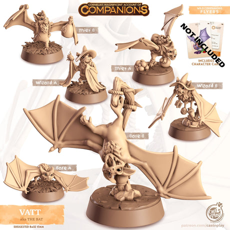 The Bat Companion Miniature | Bare A - Tabletop RPG & D&D miniature. Perfect for wargaming & collectors
