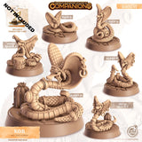 The Cobra Companion Miniature | Bare A - Tabletop RPG & D&D miniature. Perfect for wargaming & collectors