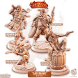 The Cowboy Rojos Band Mexican Outlaw Miniature | Set of 4 - Tabletop RPG & D&D miniature. Perfect for wargaming & collectors